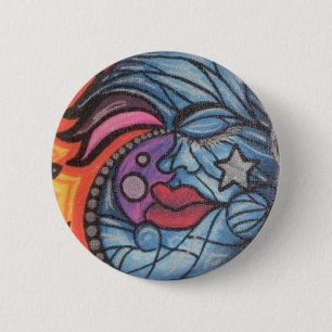 BlUe MoOn 6 Cm Round Badge