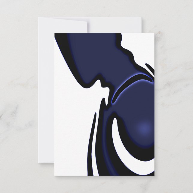 Blue Moon: Abstract Blue, White & Black (Front)