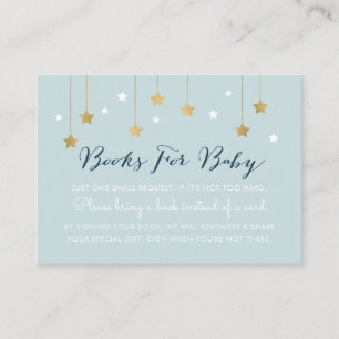 Blue moon and stars, invitation insert