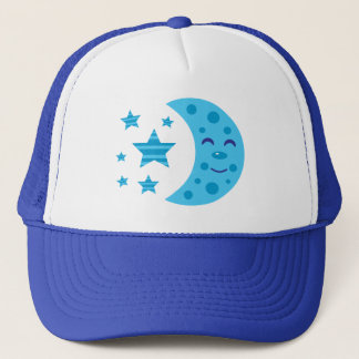 Blue Moon and Striped Stars Trucker Hat