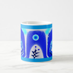 Blue moon art coffee mug