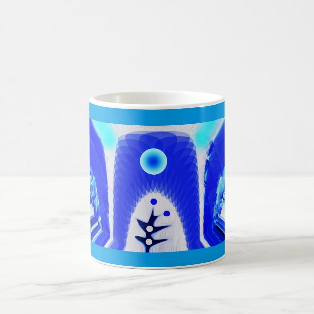 Blue moon art coffee mug (Center)