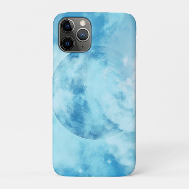 BLUE MOON ARTISTIC NIGHT SKY Case-Mate iPhone CASE (Back)