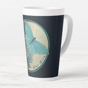 Blue Moon Butterfly Latte Mug