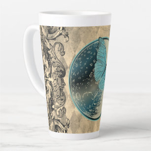 Blue Moon Butterfly Latte Mug