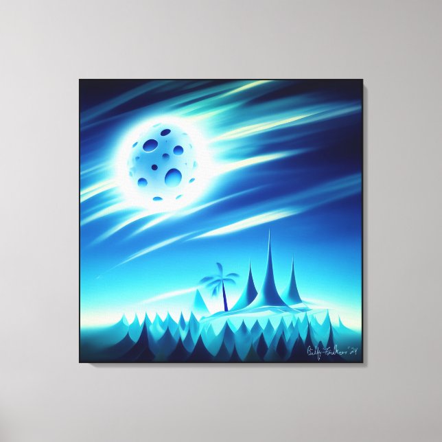 Blue Moon Canvas Print (Front)