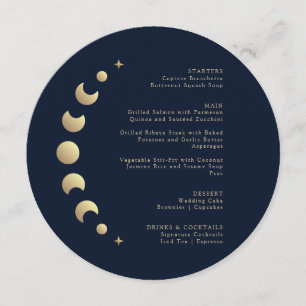 Blue Moon Circle Wedding Menu