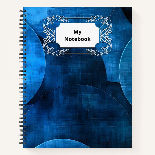 Blue Moon Circles Notebook (Front)