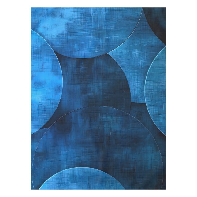Blue Moon Circles Tablecloth (Front)