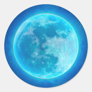 Blue Moon Classic Round Sticker