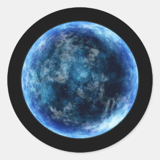 blue moon classic round sticker