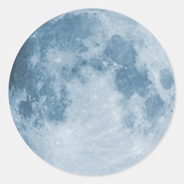 Blue Moon Classic Round Sticker (Front)