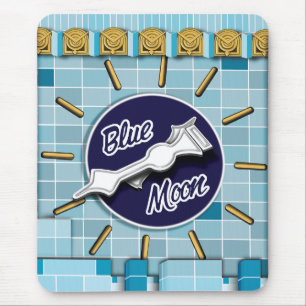 Blue Moon Clock Tower Mouse Mat