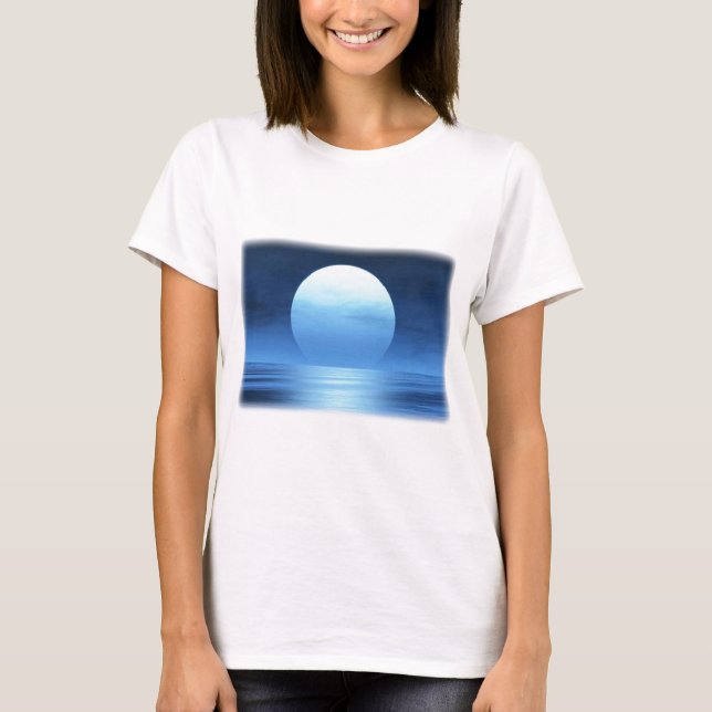 blue moon - customisable with your text T-Shirt (Front)