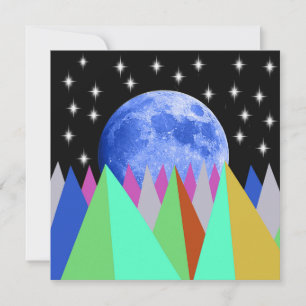 Blue Moon Flat Card