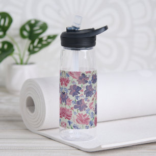 Blue Moon Floral Water Bottle