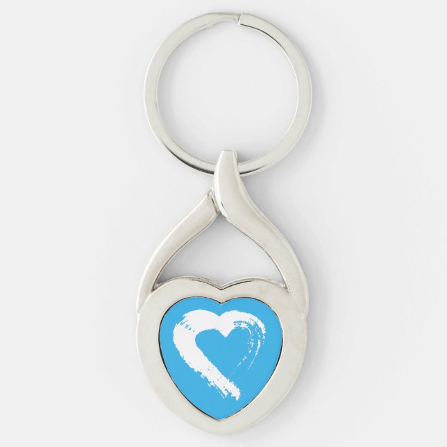 Blue Moon Heart Keychain (Front)