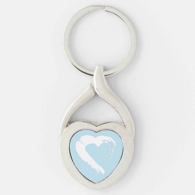 Blue Moon Heart Keychain (Front)