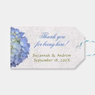 Blue Moon Hydrangea Floral Thank You Favour Tags
