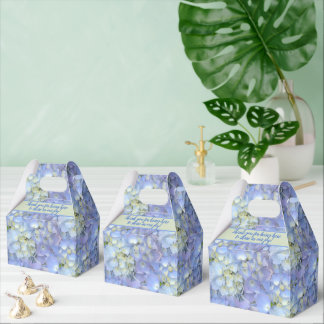 Blue Moon Hydrangea Floral Wedding Thank You Favour Box