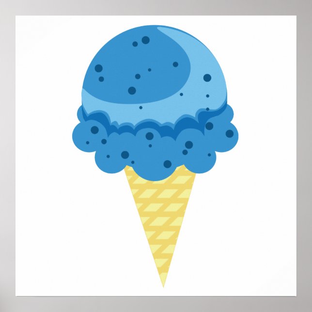 Blue Moon Ice Cream Poster (Front)
