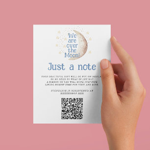 Blue Moon Just a Note Baby Shower Enclosure Card