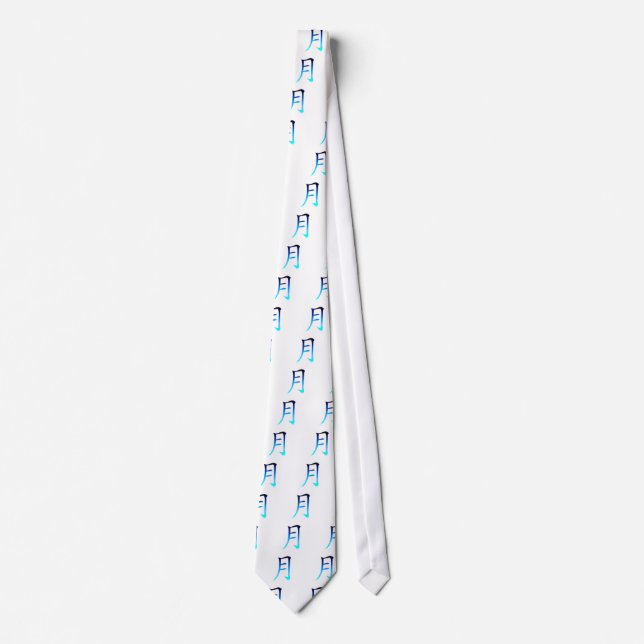 Blue Moon Kanji Tie (Front)