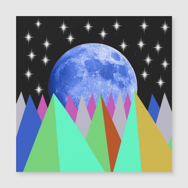 Blue Moon Magnetic Card (Front)