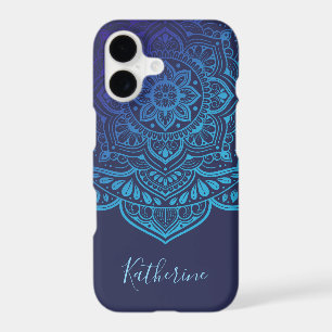Blue Moon Mandala Personalized iPhone Case