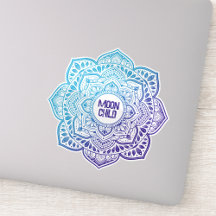 Blue Moon Mandala Personalized Vinyl Sticker
