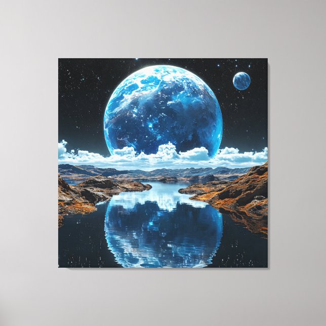 🌙 Blue Moon Night Sky Modern Home Decor (Front)