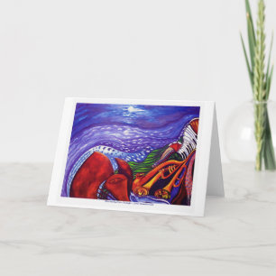 Blue Moon Over Chicago GREETING CARD