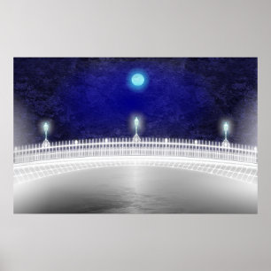 BLUE MOON OVER THE HAPENNY BRIDGE POSTER