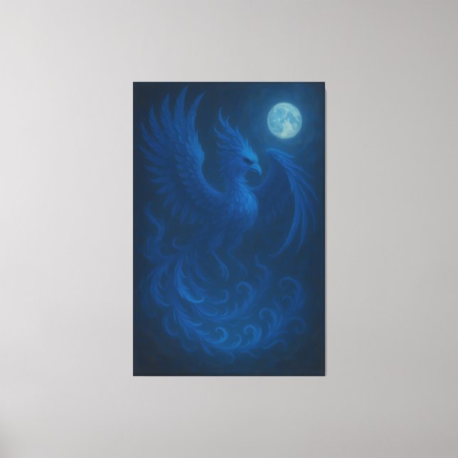 Blue Moon Phoenix · Fine Art Canvas Print (Front)