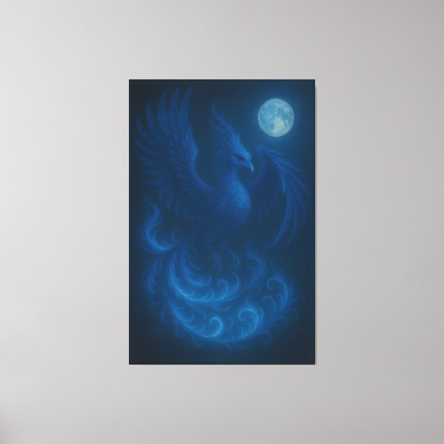 Blue Moon Phoenix · Fine Art Canvas Print (Front)