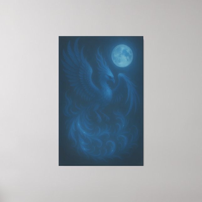 Blue Moon Phoenix · Fine Art Canvas Print (Front)