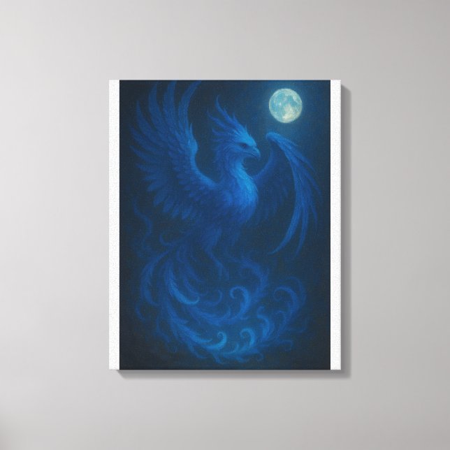 Blue Moon Phoenix · Fine Art Canvas Print (Front)