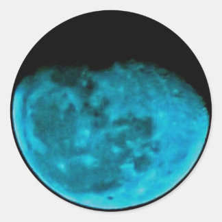 Blue Moon Sticker, Round Classic Round Sticker