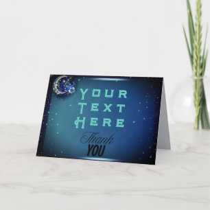 Blue Moon Thank You Card
