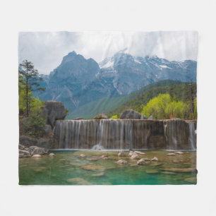 Blue Moon Valley   Jade Dragon Snow Mountain Fleece Blanket