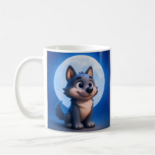 Blue Moon Wolf Coffee Mug