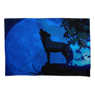 Blue Moon Wolf Pillowcase