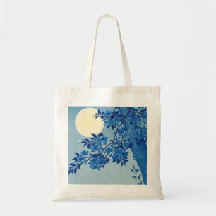 Blue Moonlit Tree: Japanese Cherry Blossom Night Tote Bag