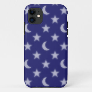 Blue moons and stars pattern iPhone 11 case