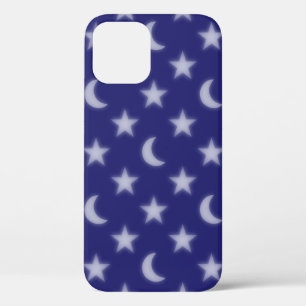 Blue moons and stars pattern Case-Mate iPhone case