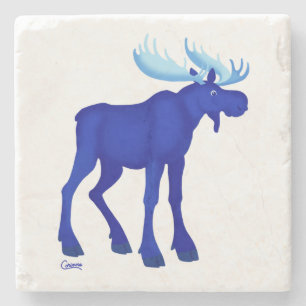 Blue Moose - Marble Coaster