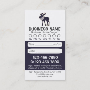 Blue moose rustic appointment cards