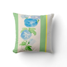 Blue Morning Face-Japanese Flower Series cushion