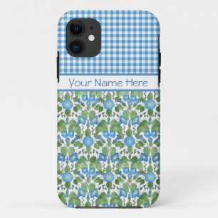 Blue Morning Glory Gingham iPhone 5/5s Xtreme Case