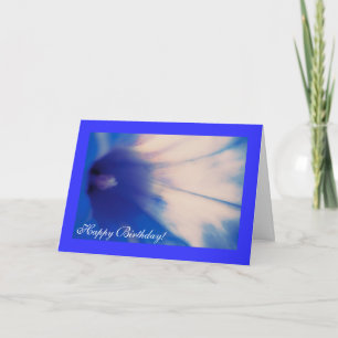 Blue Morning Glory, Happy Birthday Greeting Card